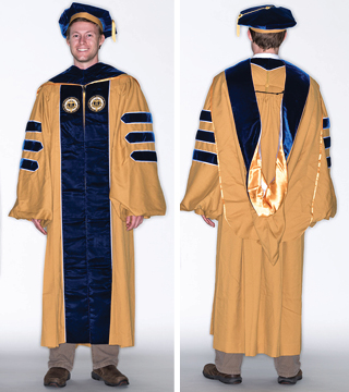 doctoral regalia front and back